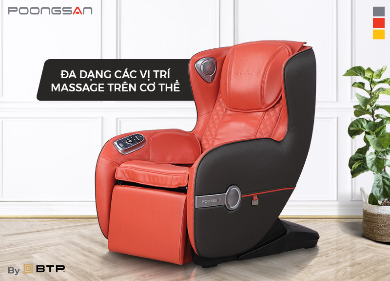 Poongsan MCP-128 đa dạng các vị trí massage trên cơ thể Poongsan MCP-128 đa dạng các vị trí massage trên cơ thể